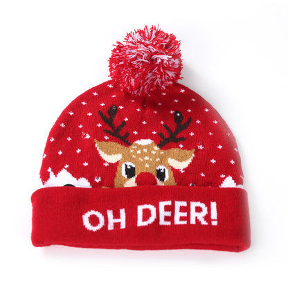 Merry Christmas Knitted Colorful Hats for Kids&Adult