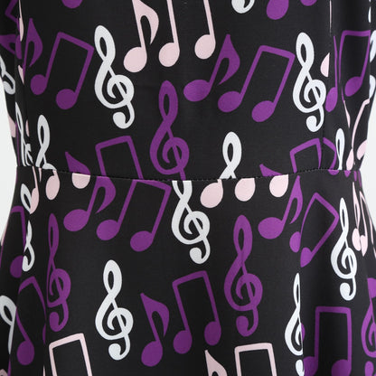 Vintage Music Note Dresses for Women