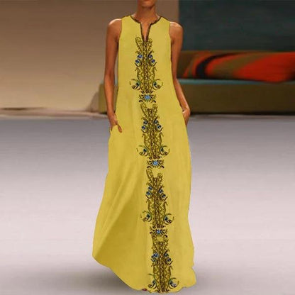Summer Plus Size Pocket Vintage Dresses-STYLEGOING