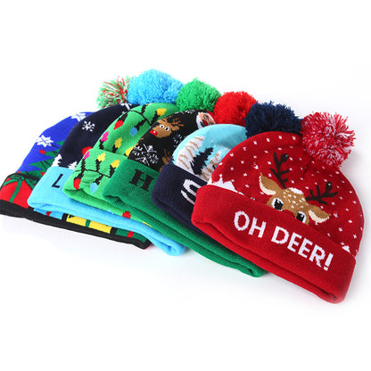 Merry Christmas Knitted Colorful Hats for Kids&Adult