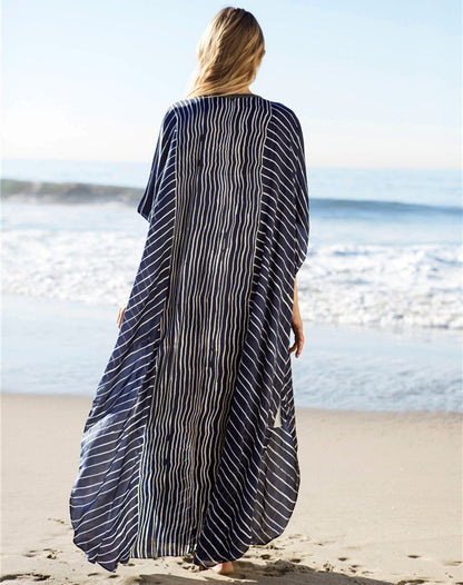 Chiffon Striped Summer Beachwear Cover Ups