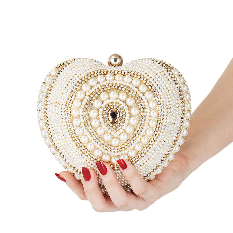 Women Sweetheart Design Beaded Evening Party Bags