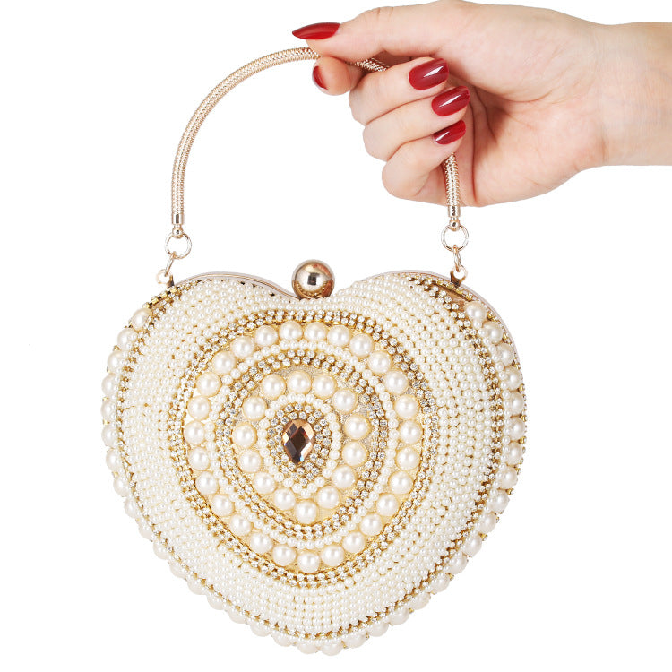 Women Sweetheart Design Beaded Evening Party Bags