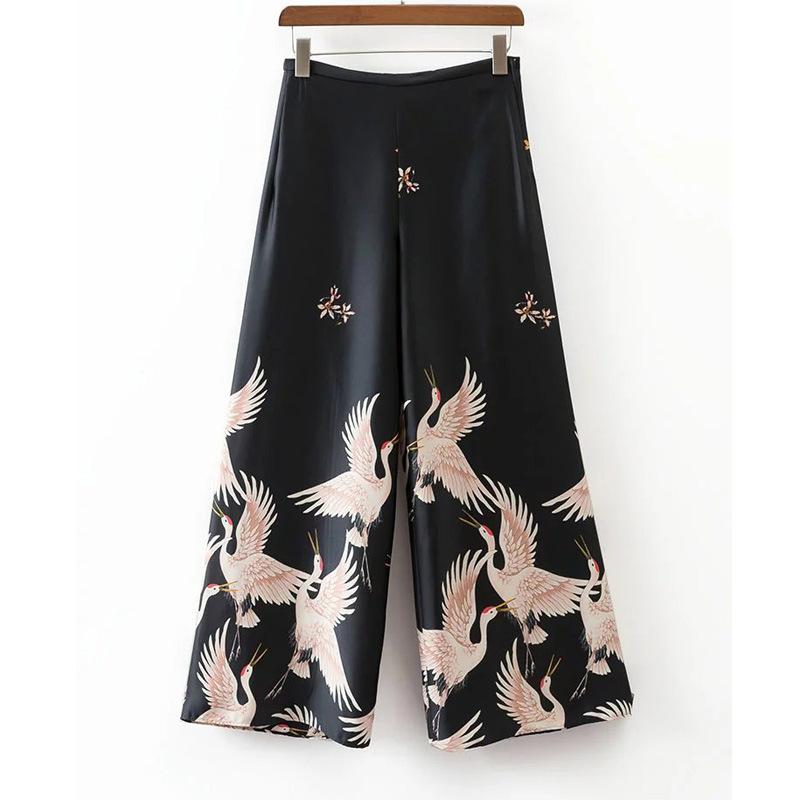 Summer Red-crowned Crane Ankle Length Pans and Blazer Suits-STYLEGOING