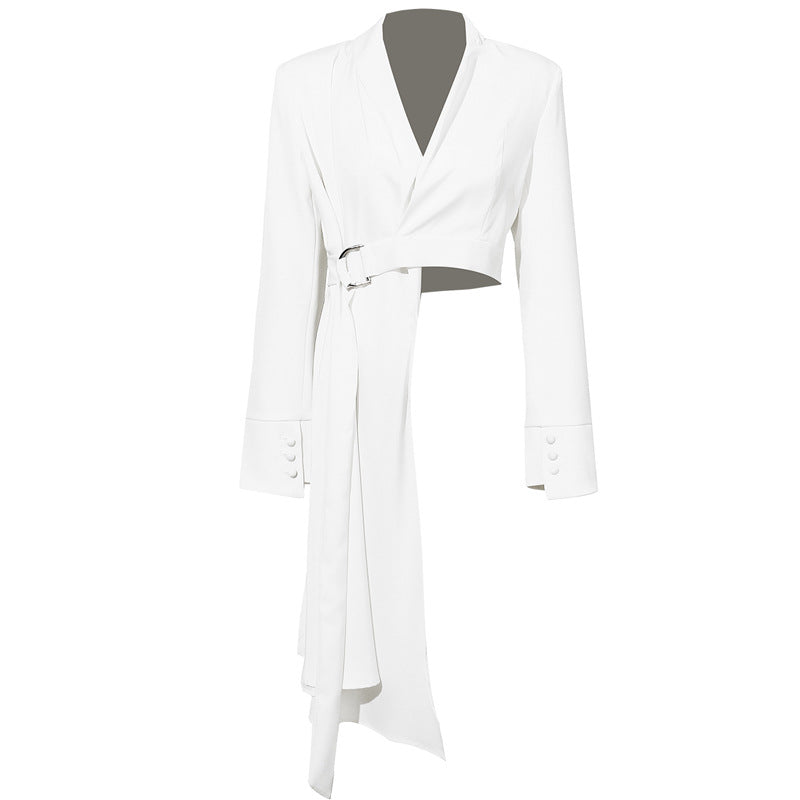 Romantic Designed Irregular Blazer Tops