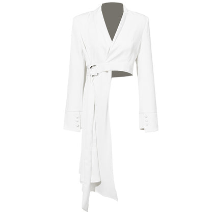 Romantic Designed Irregular Blazer Tops