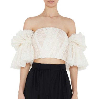 Designed Embroidery Backless Stapless Tops