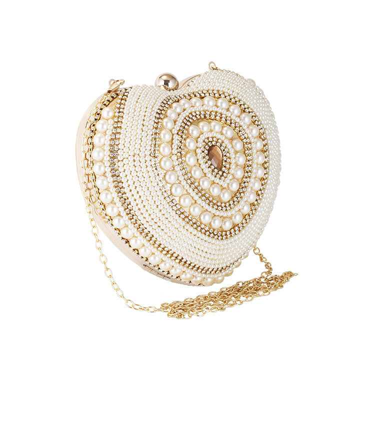 Women Sweetheart Design Beaded Evening Party Bags