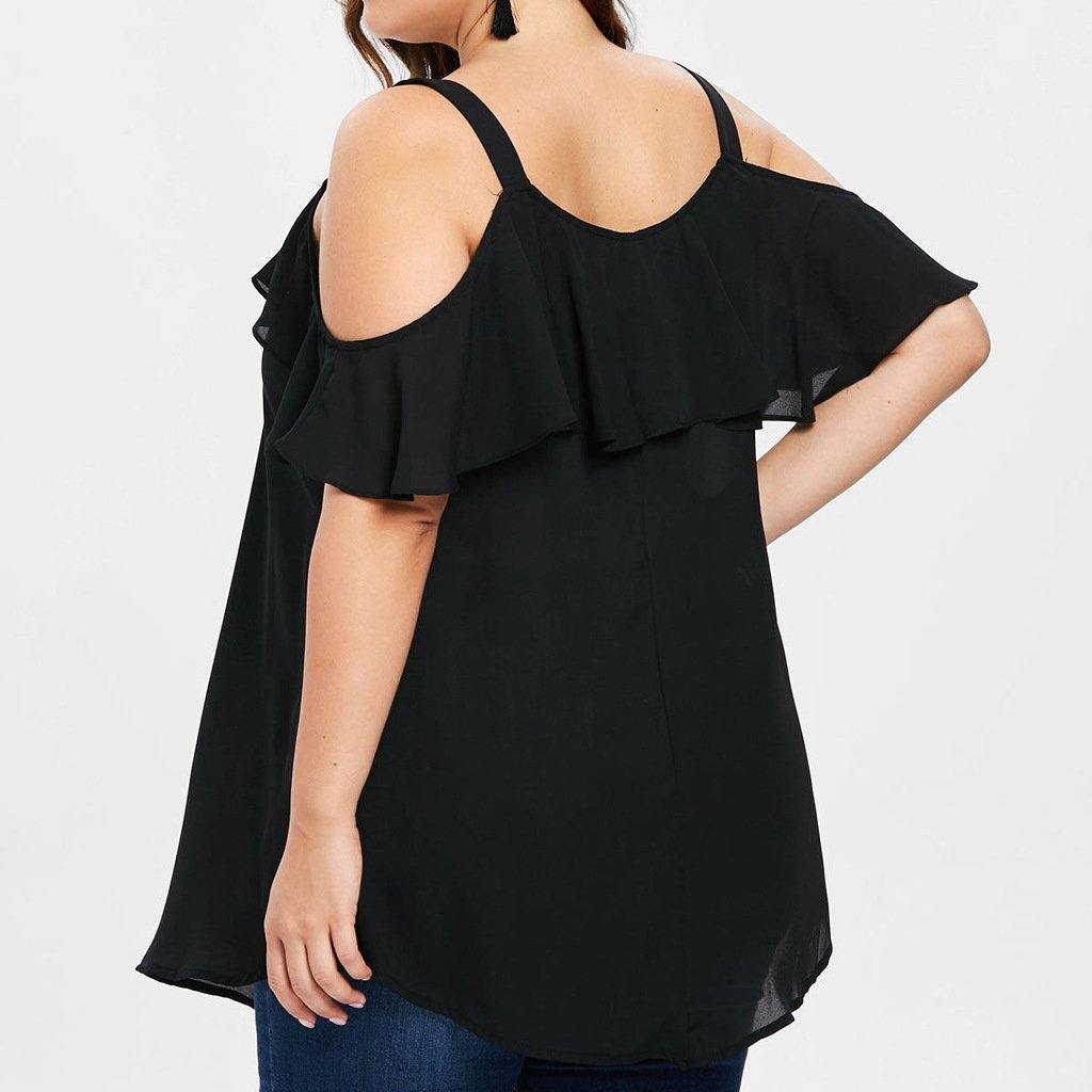 Bowknot Chiffon Plus Sizes Short Sleeves Shirts-STYLEGOING
