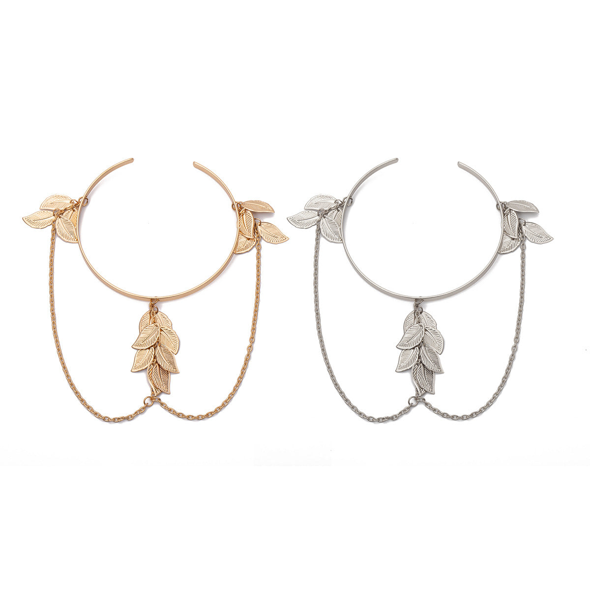 Fashion U Shape Leaf Designed Adjustable Arm Chains