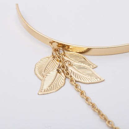 Fashion U Shape Leaf Designed Adjustable Arm Chains