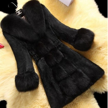 Fashion Artificial Fox Fur Plus Sizes Winter Outerwear