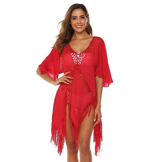 Irregular Summer Sexy Tassel Beach Dresses-STYLEGOING