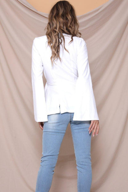 Women V Neck Long Sleeves Designed Shirts-STYLEGOING