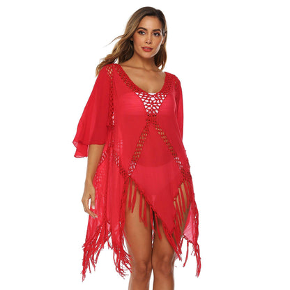 Irregular Summer Sexy Tassel Beach Dresses-STYLEGOING