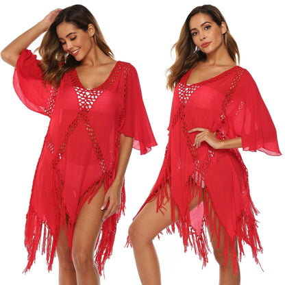 Irregular Summer Sexy Tassel Beach Dresses-STYLEGOING