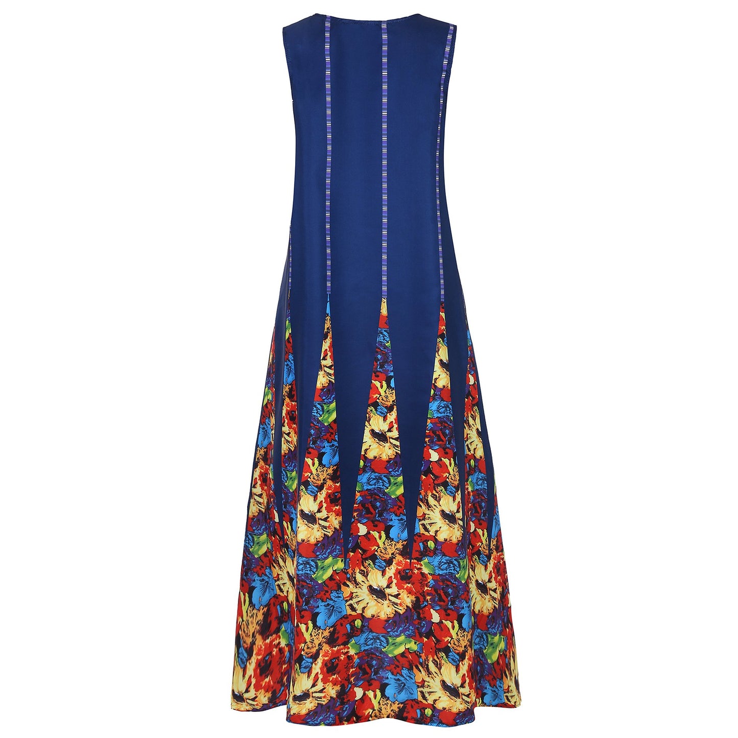 Vintage V Neck Sleeveless Pocket Dresses-STYLEGOING
