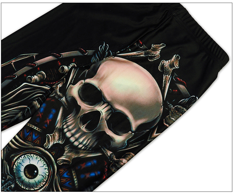 3D Human Skeleton Halloween Leggings for Women