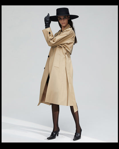 Elegant Fall Women Windbreak Long Overcoats