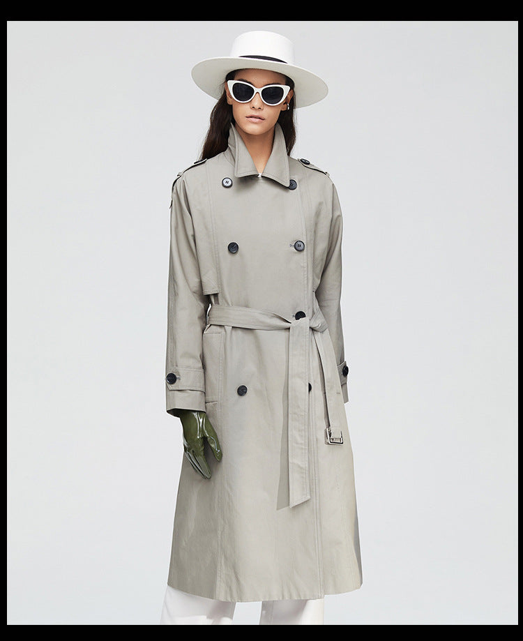 Elegant Fall Women Windbreak Long Overcoats