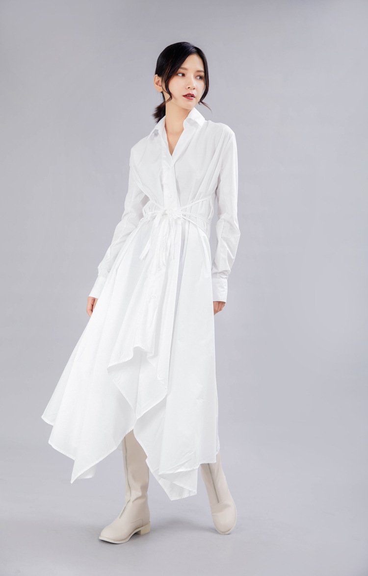 Women Long Sleeves Fall Fairy Shirt Dresses