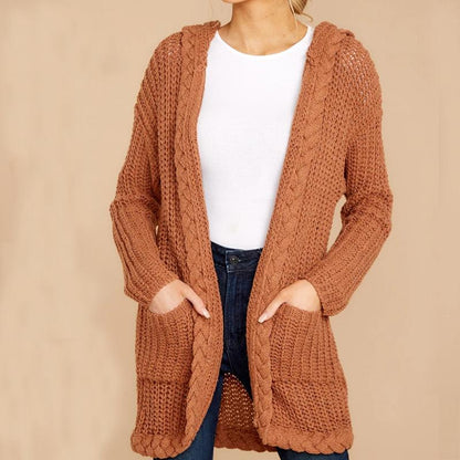 Women Casual Knitting Cardigan Sweaters-STYLEGOING