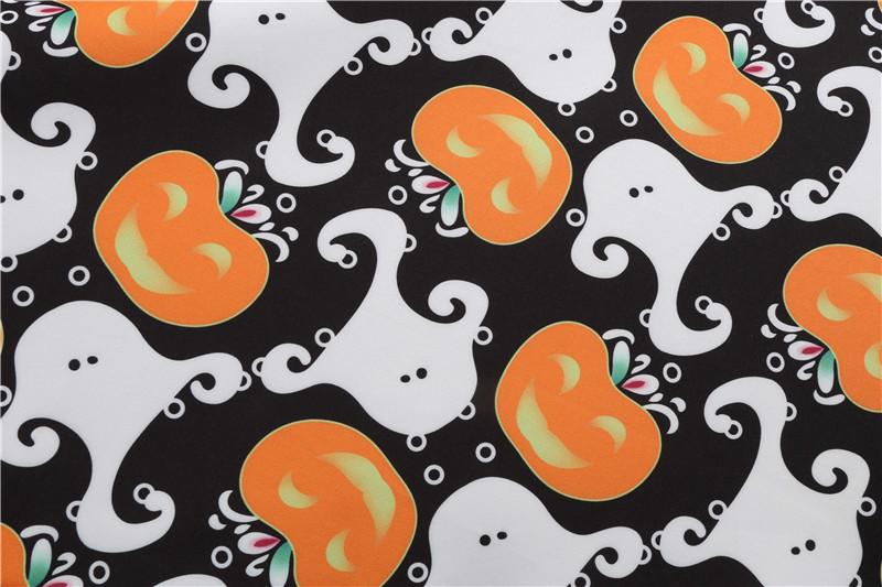 Halloween Pumplin Style Short Sleeves Dresses-STYLEGOING