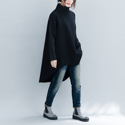 Casual Turtleneck Women Plus Sizes Hoodies