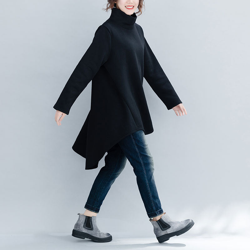 Casual Turtleneck Women Plus Sizes Hoodies