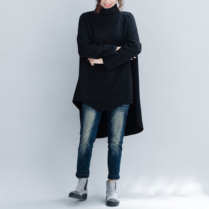 Casual Turtleneck Women Plus Sizes Hoodies