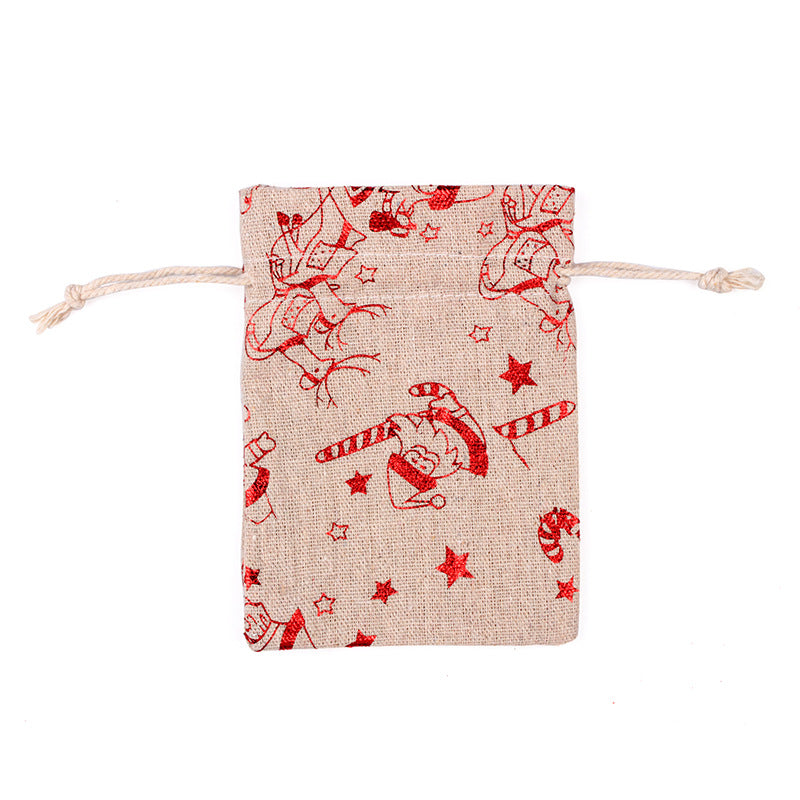 Merry Christmas Linen Candy Bag 50pcs/Set