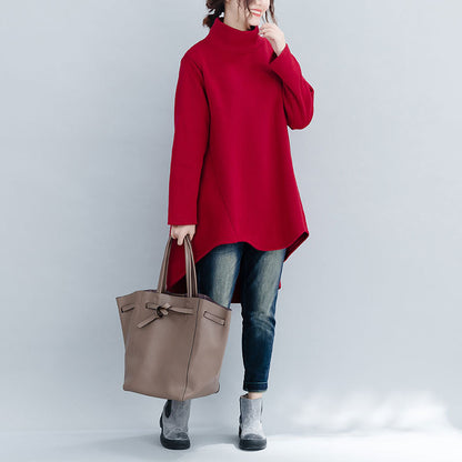 Casual Turtleneck Women Plus Sizes Hoodies