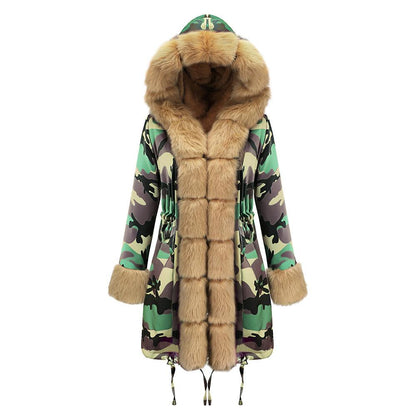 Women Fleece Lined Warm Winter Long Overcoat-STYLEGOING