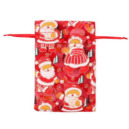 Merry Christmas Snowflake Elk Design Stroage Bags 50pcs/Set
