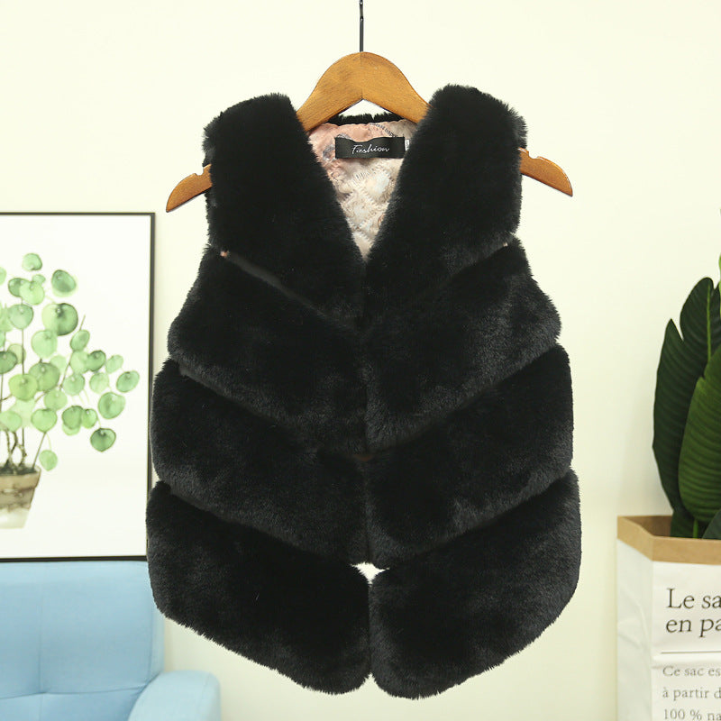 Lovely Winter Artificial Fur Sleeveless Vest for Kids