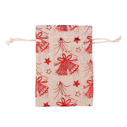 Merry Christmas Linen Candy Bag 50pcs/Set