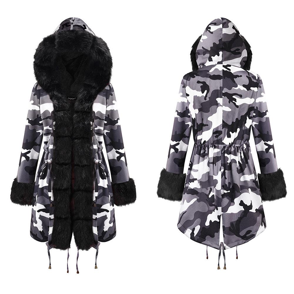 Women Fleece Lined Warm Winter Long Overcoat-STYLEGOING