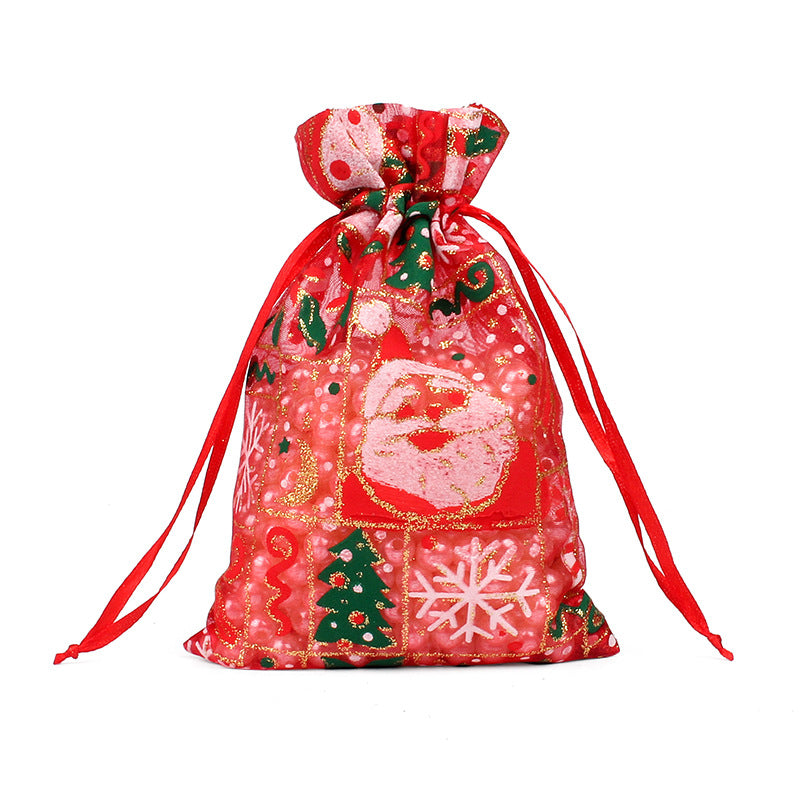 Merry Christmas Snowflake Elk Design Stroage Bags 50pcs/Set