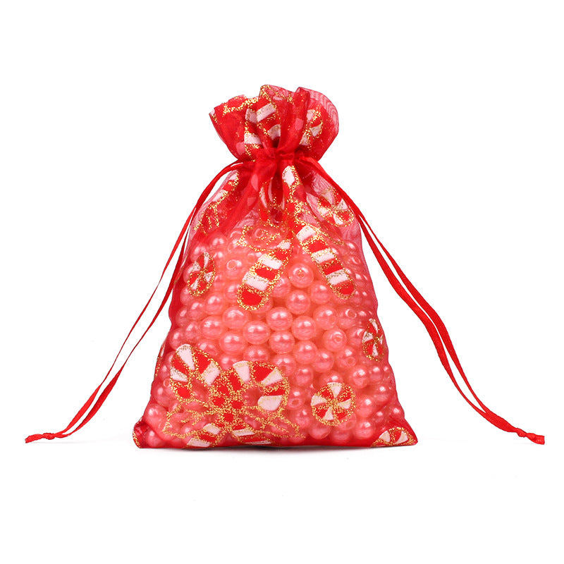 Merry Christmas Snowflake Elk Design Stroage Bags 50pcs/Set