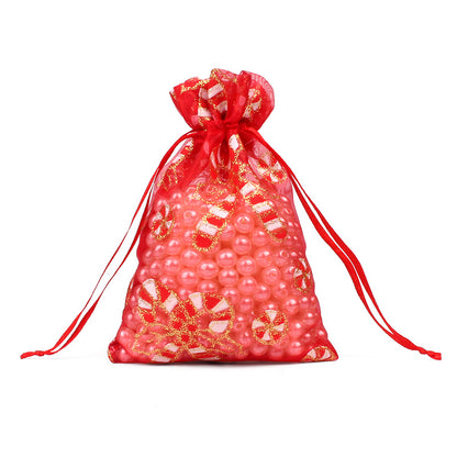 Merry Christmas Snowflake Elk Design Stroage Bags 50pcs/Set
