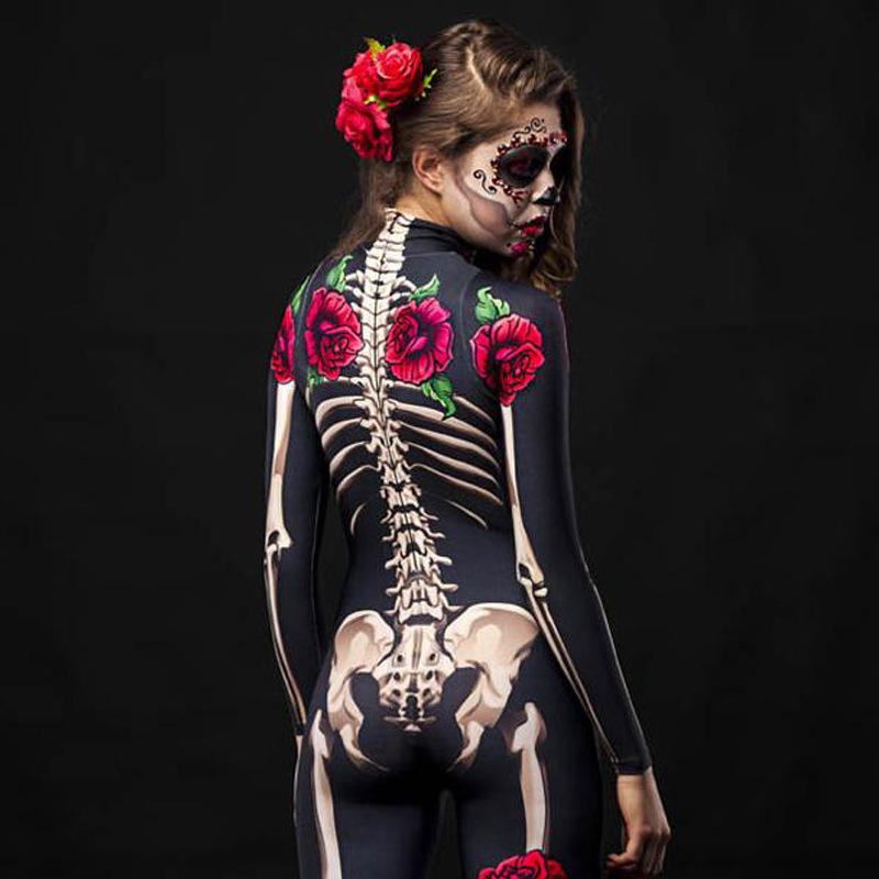 Horrible Holloween Skeleton Costume Jumpsuit for Adult&kids-STYLEGOING