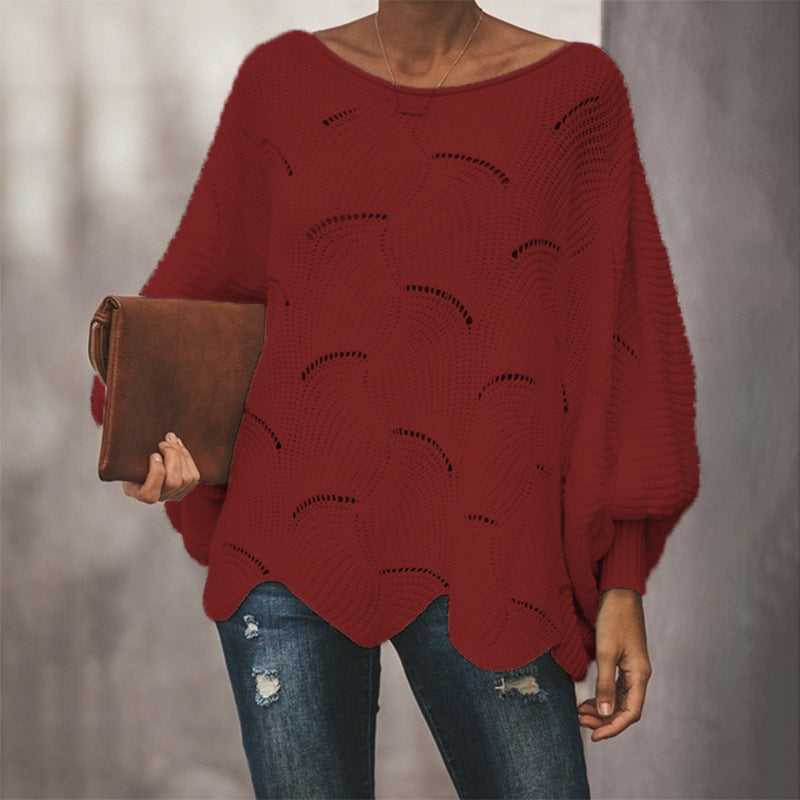 Leisure One Shoulder Plus Sizes Women Knitted Sweaters