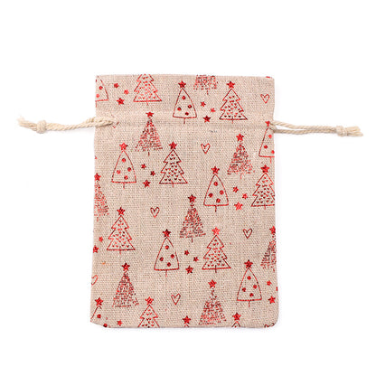 Merry Christmas Linen Candy Bag 50pcs/Set