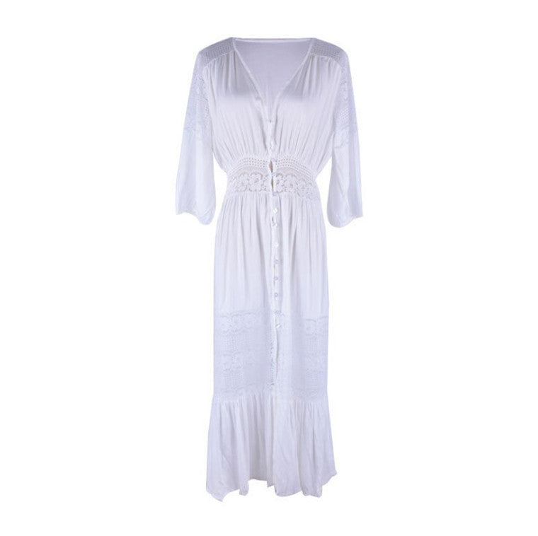 Sexy Cotton Summer Holiday Kimono Cover Up Dresses