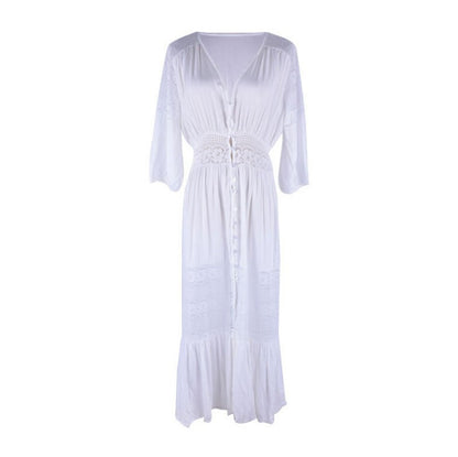 Sexy Cotton Summer Holiday Kimono Cover Up Dresses