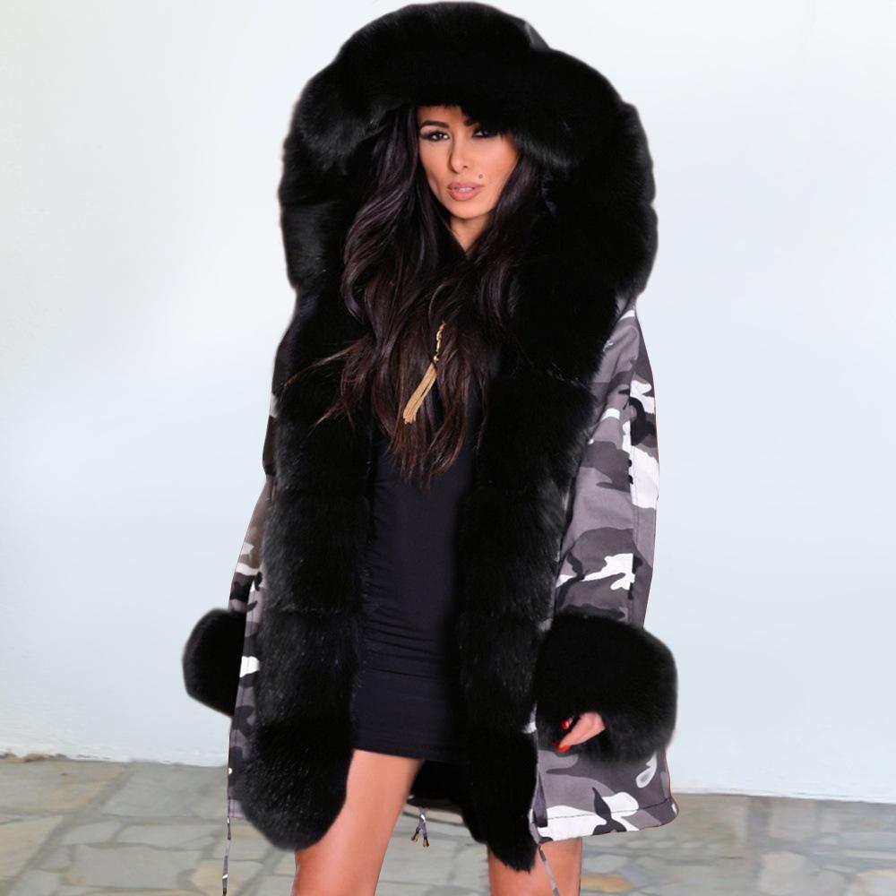 Women Fleece Lined Warm Winter Long Overcoat-STYLEGOING