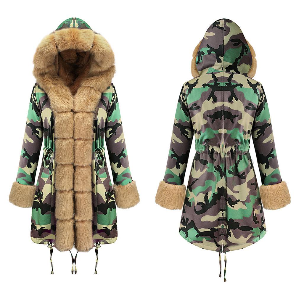 Women Fleece Lined Warm Winter Long Overcoat-STYLEGOING