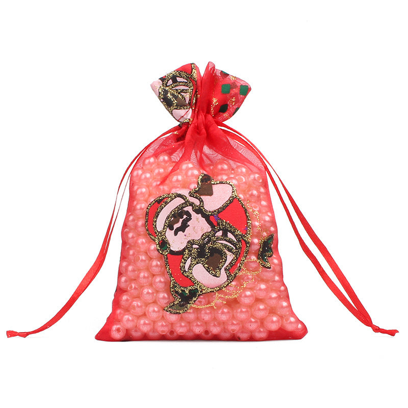 Merry Christmas Snowflake Elk Design Stroage Bags 50pcs/Set