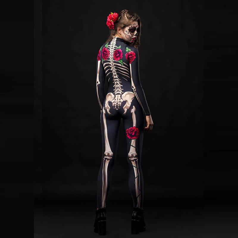 Horrible Holloween Skeleton Costume Jumpsuit for Adult&kids-STYLEGOING