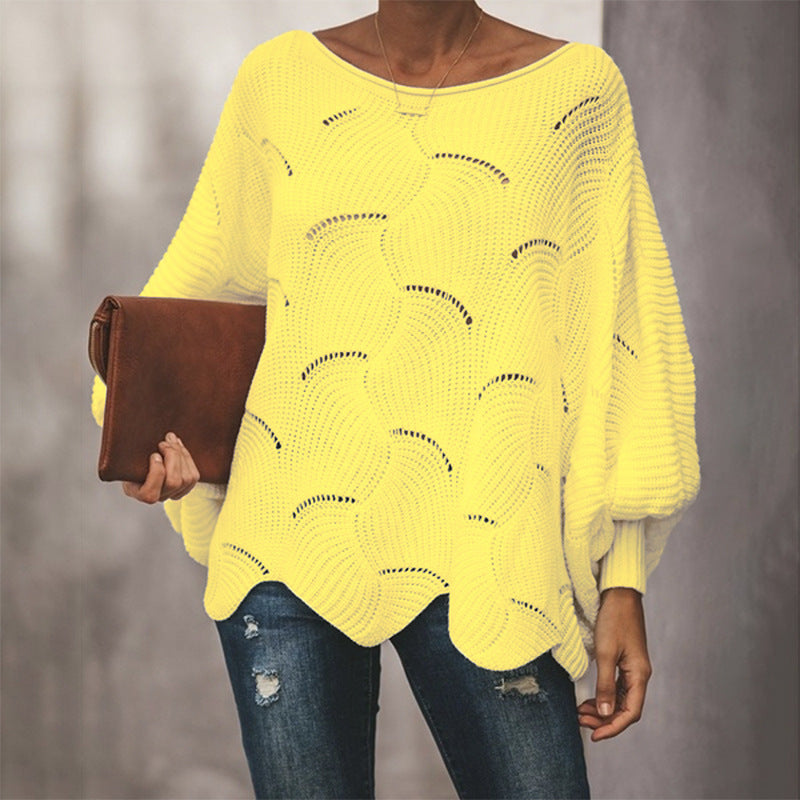 Leisure One Shoulder Plus Sizes Women Knitted Sweaters